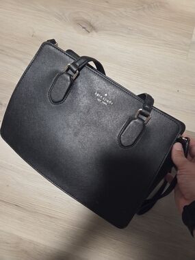 Kate Spade Black Saffiano Crossbody Satchel